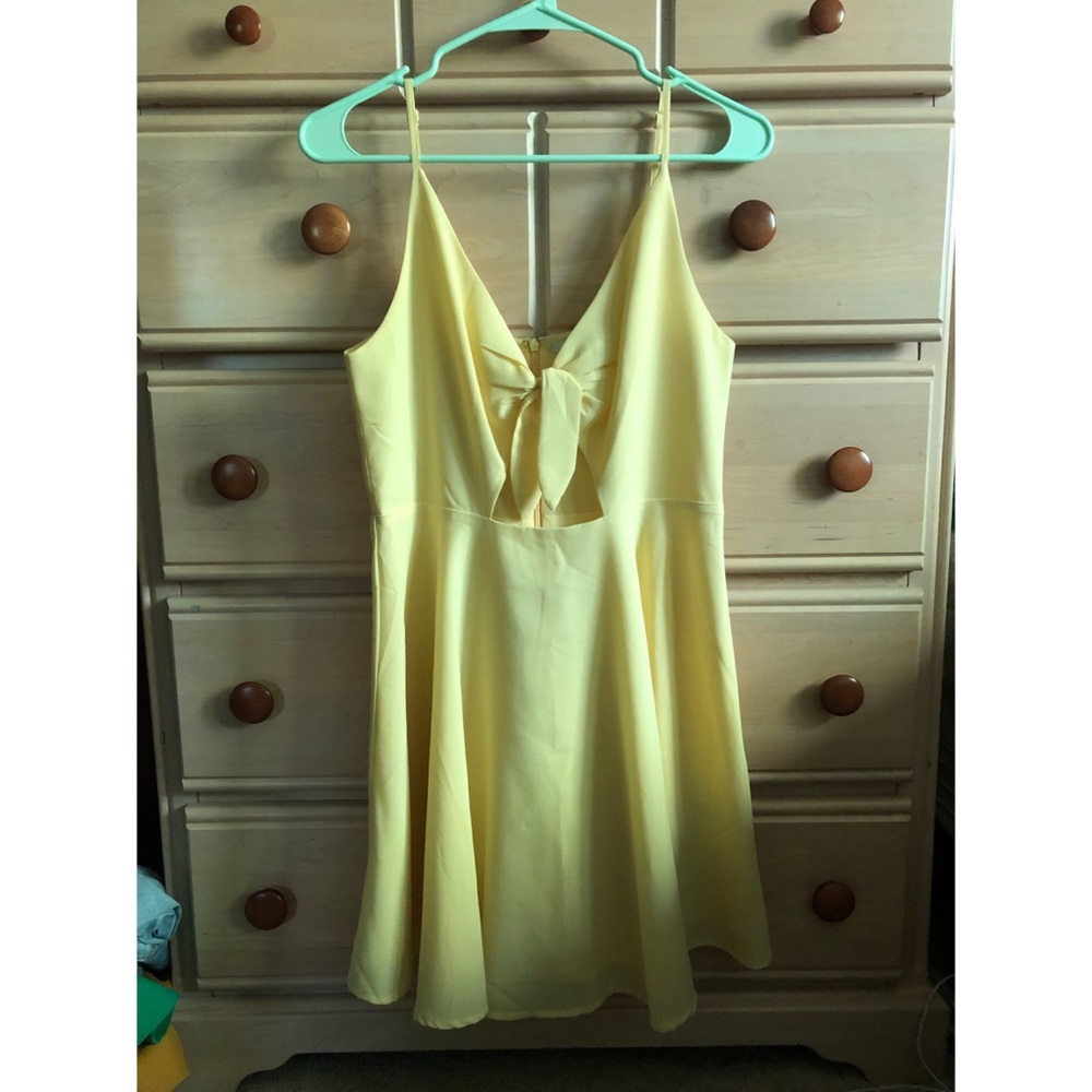 Yellow Kimchi Blue Tie-Front Dress